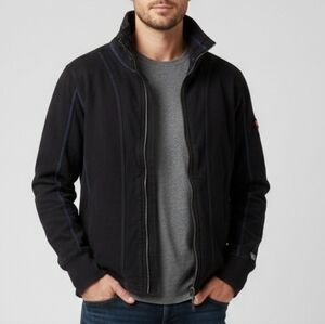 KÜHL Black Zip-Up Jacket Blue Stitching Size XL